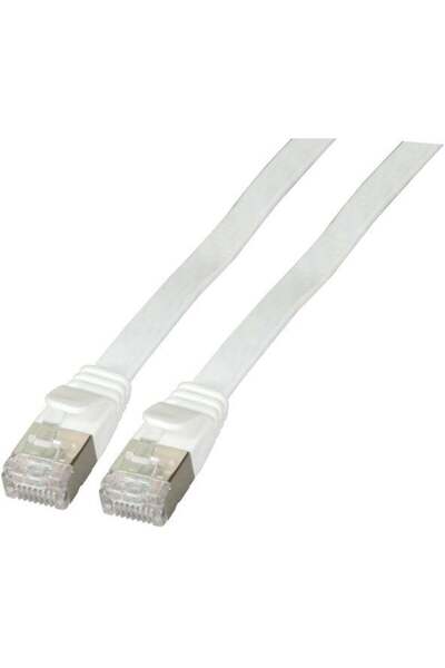 EFB Cablu patch plat RJ45 U/FTP Cat.6A PVC 0.15m alb