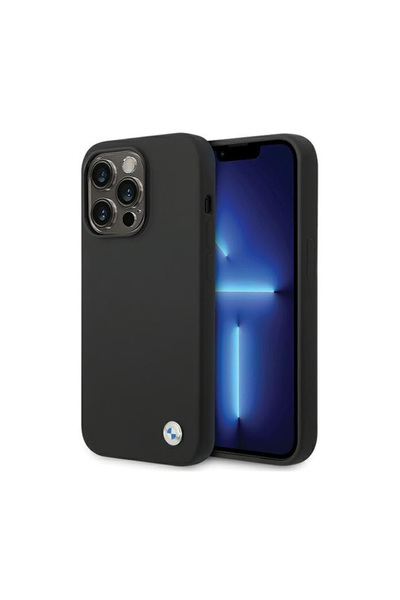 BMW Silicone Metal Logo - Etui iPhone 15 Pro (czarny)