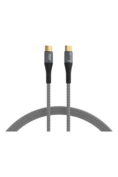 EFB Cablu USB-C 100W PD 3.0 5A cu cip E-Marker, 1m, gri