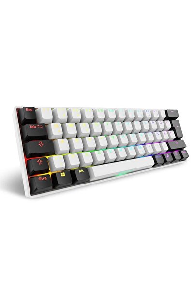 SHARKOON Gaming Tastatur Skiller SGK50S4 Gen2 wei√ü-gelb RGB