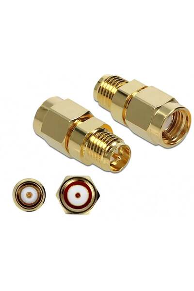 DELOCK Adapter RP-SMA Stecker zu RP-SMA Buchse 10 GHz