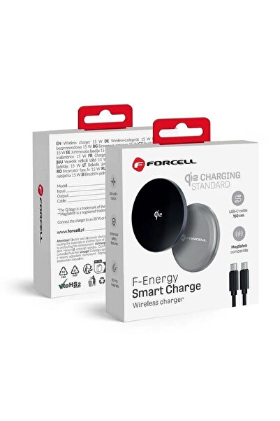 Forcell Încărcător cu inducție F-Energy Smart Charge USB C Qi2 15W compatibil...