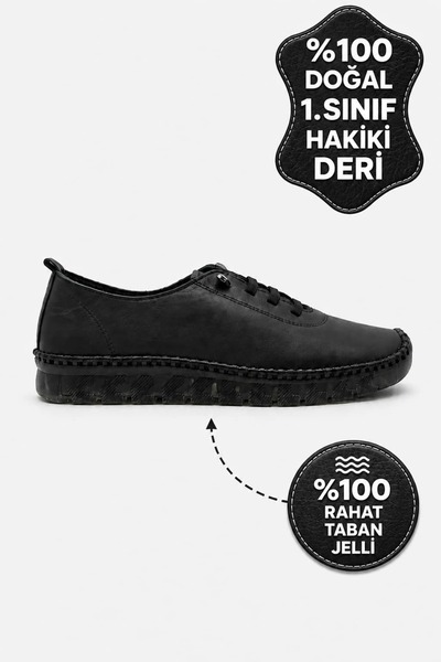 DeriWorld Genuine Leather Women's Shoes Daily Orthopedic Comfortable Sole