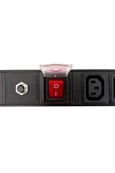 Techly 109559 Priză multiplă pentru rack 19 " 1U, 8 prize C13, cablu C14 2m p...