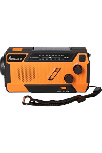 Extralink RADIO DE URGENȚĂ SOLAR CU DYNAMO, POWERBANK 4000MAH CU LAMPĂ SOS SR...