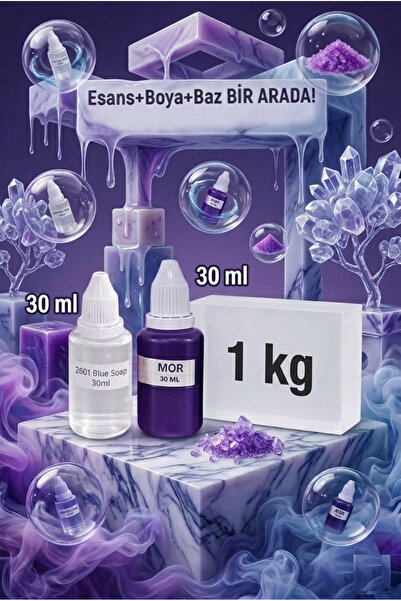 Organik Hekim Blue Soap Esanslı Mor Renkli Şeffaf Sabun Bazı 500 g El Yapımı ...