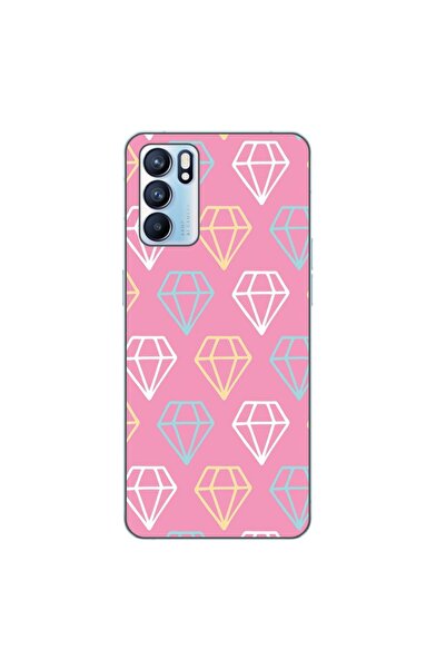 OEM Husa compatibila cu Oppo Reno6 5G Silicon Gel Tpu Model Diamond Pattern D...