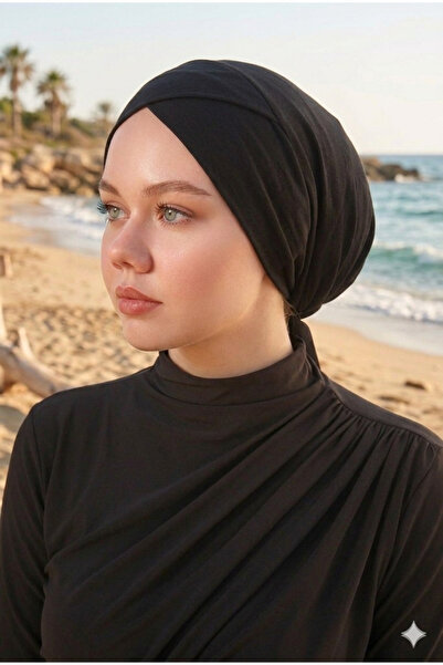 Melodi Scarf Women's Hijab Crossed Sea Pool Cap - Crossed Top Cap - Crossed C...