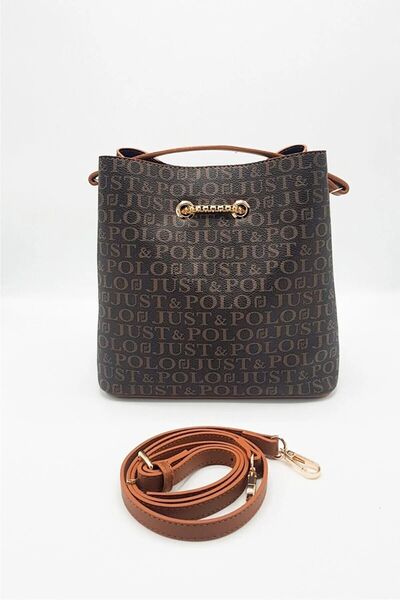Just Polo Original Women's Mink Embossed Printed Three-Compartment Vegan Shou...