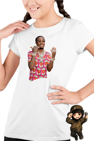 OEM Tricou Copii Fete Quavo Greatness Trap