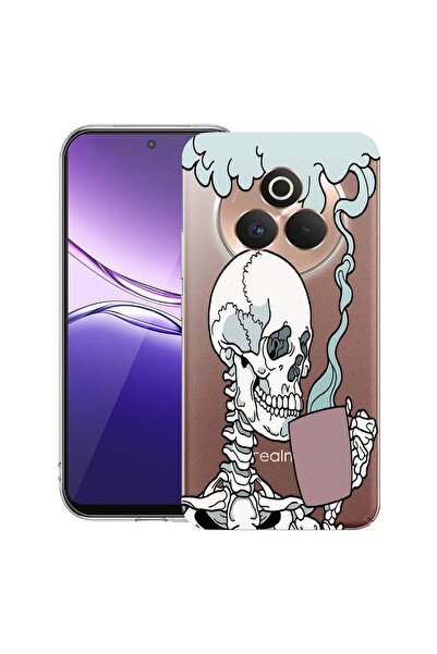bestcase ¬Æ Husa pentru Realme P3 Pro cu Design Skull, Clear Slim Silicon, An...
