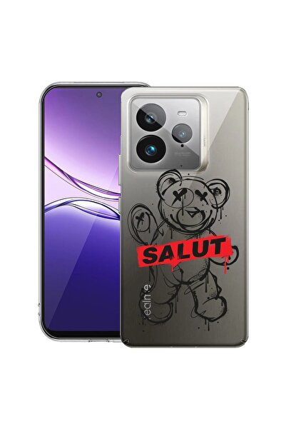 bestcase ¬Æ Husa pentru Realme GT 7 Pro cu Design Teddy Bear Salut, Clear Sli...