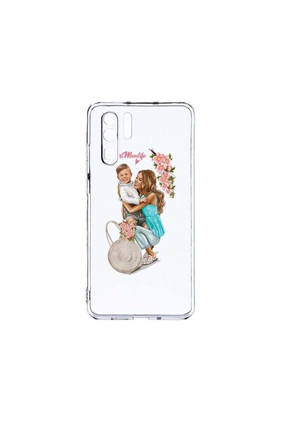 bestcase Διαφανής Θήκη Σιλικόνης 2MM, Συμβατή με Huawei P30 Pro, Σχέδιο  "Mom...