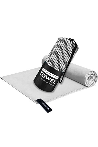 Choice29 40 x80 cm Light Grey Sandproof Microfiber Fast-Drying Towel Lightwei...