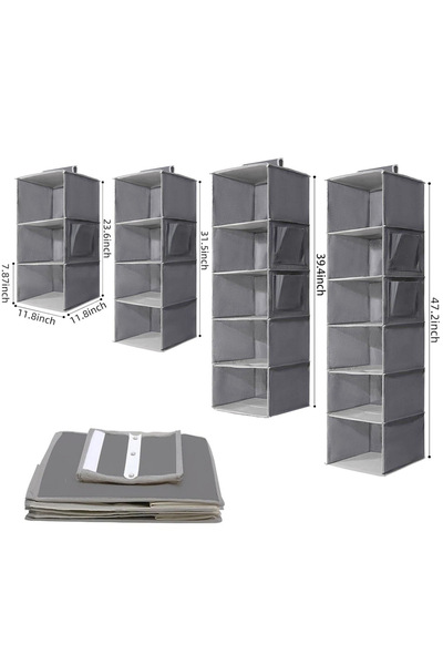 Choice third floor Grey Velcro Wardrobe storage bamboo sheet multi-layer stor...