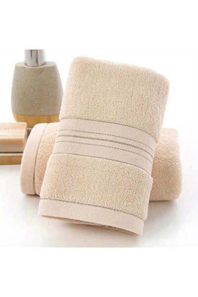 Choice 32X72CM 1pc Beige 100% Pure Cotton Bath Towel, Soft and Absorbent Mult...