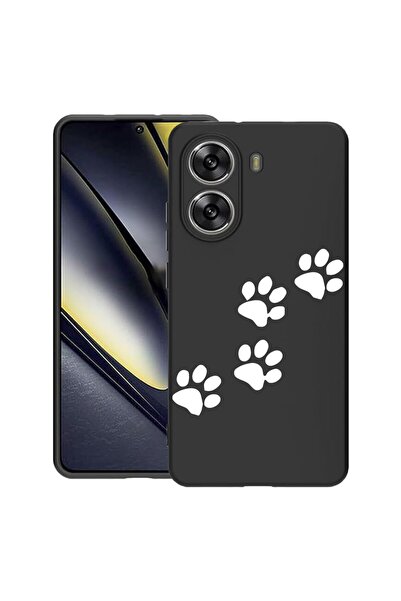 bestcase ¬Æ Husa pentru Poco X7 Pro 5G, Paw Prints, Slim Silicon 0.8MM, Antis...