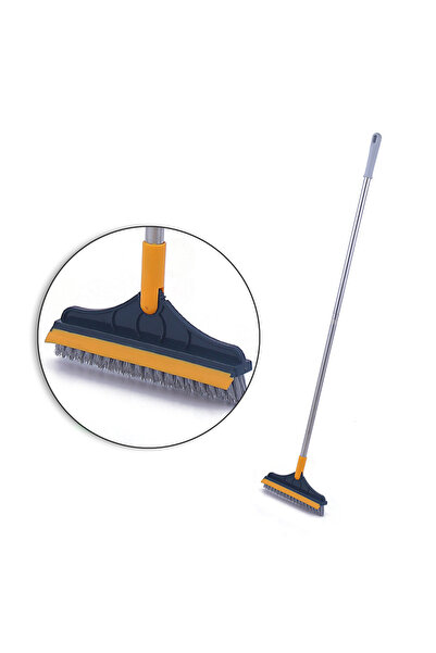 Choice1 Green Rotating Floor Scrub Brush Long Handle Windows Squeegee Stiff B...