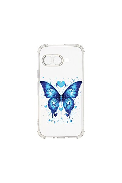 bestcase Калъф за Google Pixel 9a, BestCase® Anti Shock 1.5MM, Синя пеперуда,...