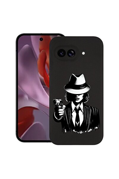 bestcase Калъф за Google Pixel 9a, Гангстерка, Тънък силиконов 0.8ММ, Удароус...