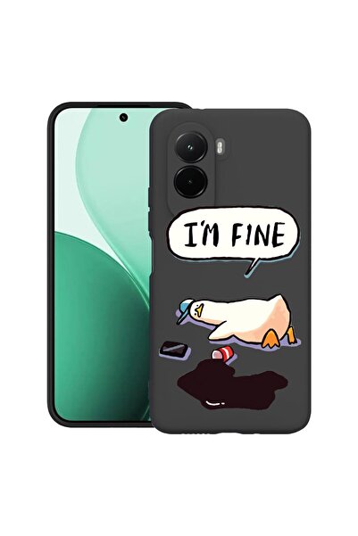 bestcase Υπέρλεπτη Θήκη TPU Συμβατή με Poco M7, με Σχέδιο Duck Life - I'm Fin...