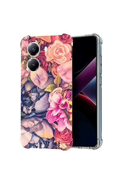 bestcase ¬Æ Husa compatibila Poco X7 Pro 5G, Anti Shock 1.5MM, Floral, Protec...