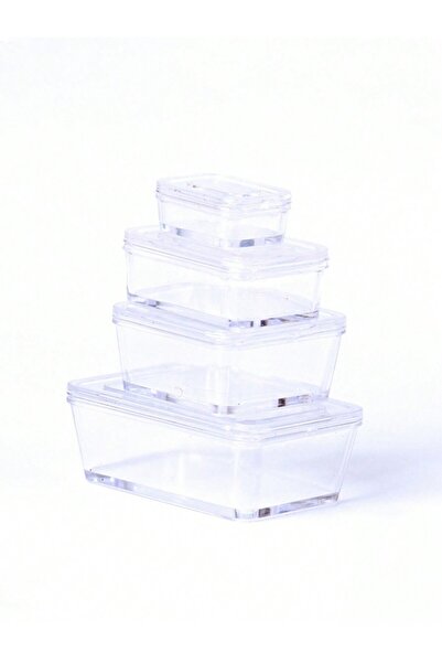 Choice1 Clear 1 Set Dollhouse Miniature Food Storage Containers: 1/12 Scale R...