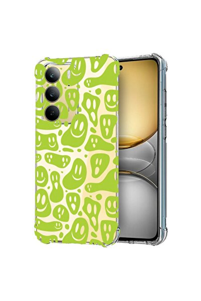 bestcase ¬Æ Husa pentru Realme 14x 5G, Anti Shock 1.5MM, Green Acid Smiley, P...