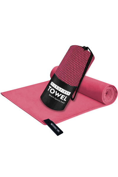 Choice8 40 x80 cm Red Sandproof Microfiber Fast-Drying Towel Lightweight Port...
