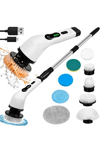 zola Electric rotating cleaning brush, 9 heads, telescopic handle, digital di...