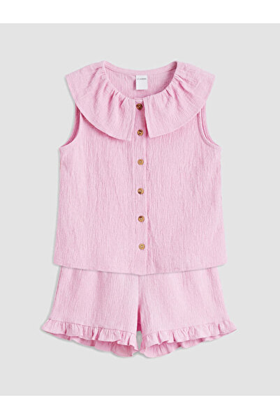 LC Waikiki Esvab • Modern & Stylish Ruffled Girls' Shorts Set