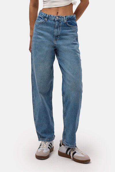 it's basic Blugi de damă, albaștri, 4s6-4, cu croială relaxată, din denim ela...