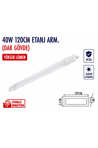 Lampist 40W 120 Cm Etanaj Yatay Bant Armatür 6500K