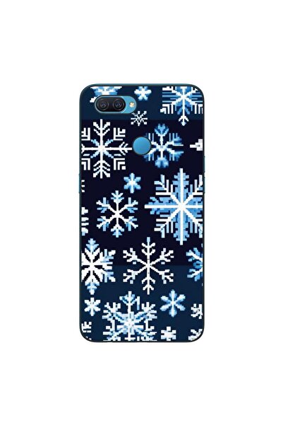 OEM Case compatible with Oppo A12 Silicon Gel Tpu Pattern Pixel Art Snowflakes