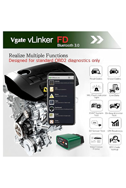 Vgate vLinker FD Bluetooth OBD2 Araç Tanı Cihazı