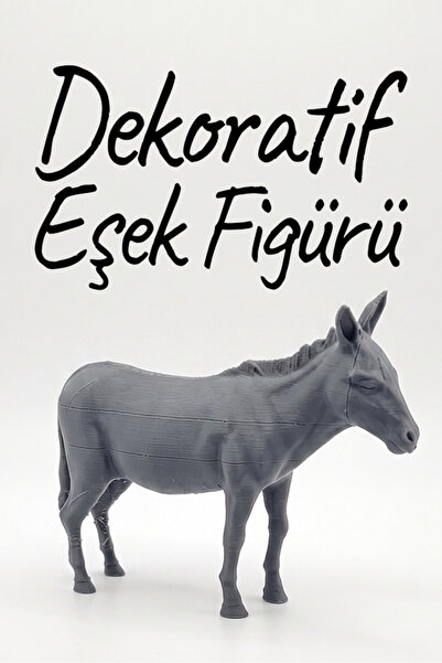 Matrak Şeyler Gri Eşek Figürlü Komik Masa Üstü Aksesuarı - Ev Ofis Esprili Şa...