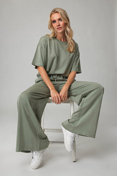 CMZ COLLECTİON Women's Oversize Wide Leg Two-Piece Set Casual Comfortable Sum...