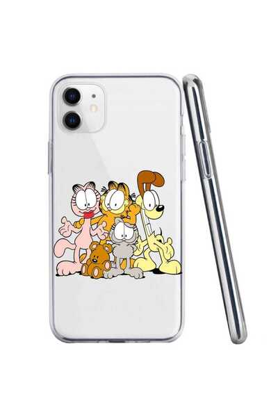 OEM Husa compatibila cu Apple iPhone 11 Silicon Transparenta Model Garfield F...