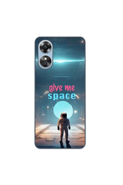 OEM Case compatible with Oppo A17 Silicon Gel Tpu Model Give Me Space