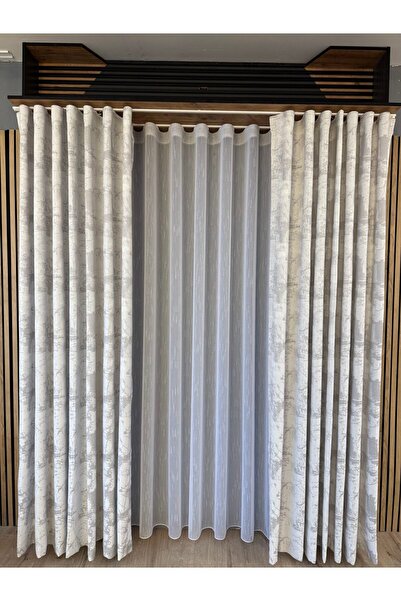 ArasyaHome Draperie Elegantă Bella cu Textură Gri Deschis