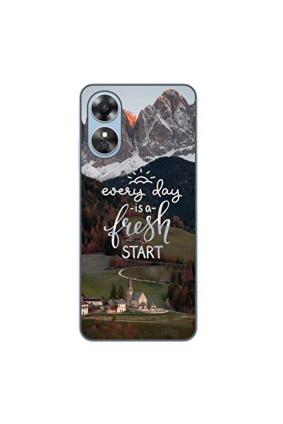 OEM Husa compatibila cu Oppo A17 Silicon Gel Tpu Model Mesaj Fresh Start