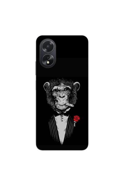 OEM Husa compatibila cu Oppo A18 4G Silicon Gel Tpu Model Cigar Monkey