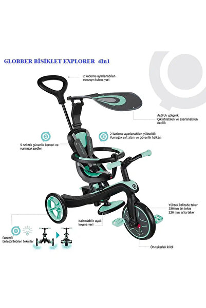 Globber Explorer 4in1 Bisiklet - Mavi 632-105