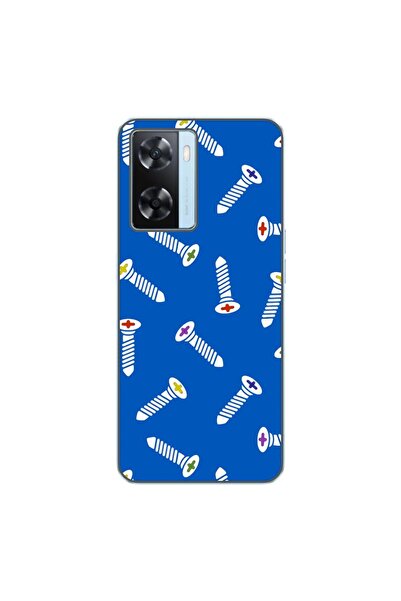OEM Калъф, съвместим с Oppo A57s, силиконов гел TPU модел с шарка на винтове