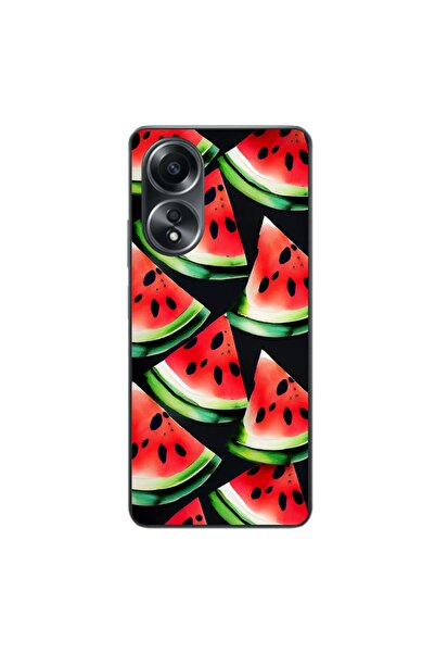OEM Husa compatibila cu Oppo A58 4G Silicon Gel Tpu Model Watermelon Slices