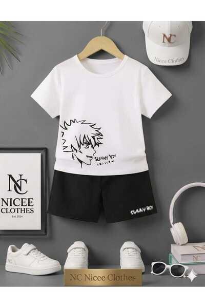 NC Nicee Clothes Tricou și pantaloni scurți de vară pentru copii, unisex (imp...