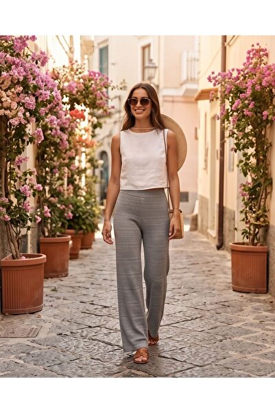 Trend Kapında Pantaloni tricotati în stil boem, confortabili, de vară