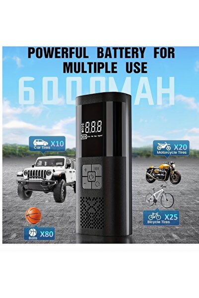 Others منفاخ إطارات محمول بقوة 150PSI |   شاشة رقمية، إضاءة LED، ثلاث سرعات، ...