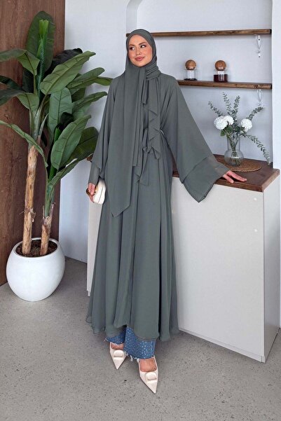 Hazamoda Hürrem Şallı Abaya Haki