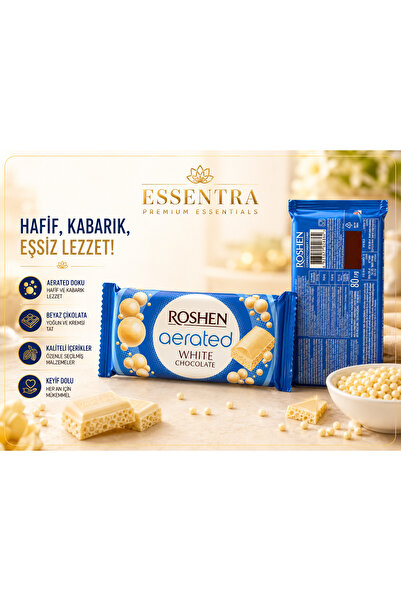 Essentra Home ESSENTRA Roshen Aerated White Chocolate Tablet Çikolata Beyaz Ç...